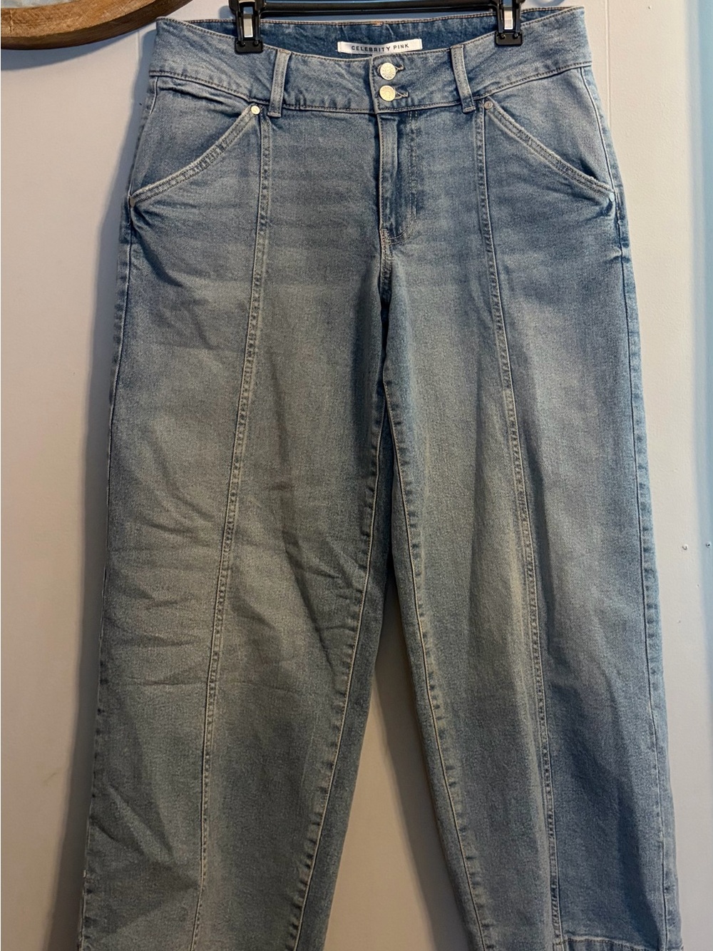 Celebrity Pink Women’s Light Blue Denim Jeans Wide Leg